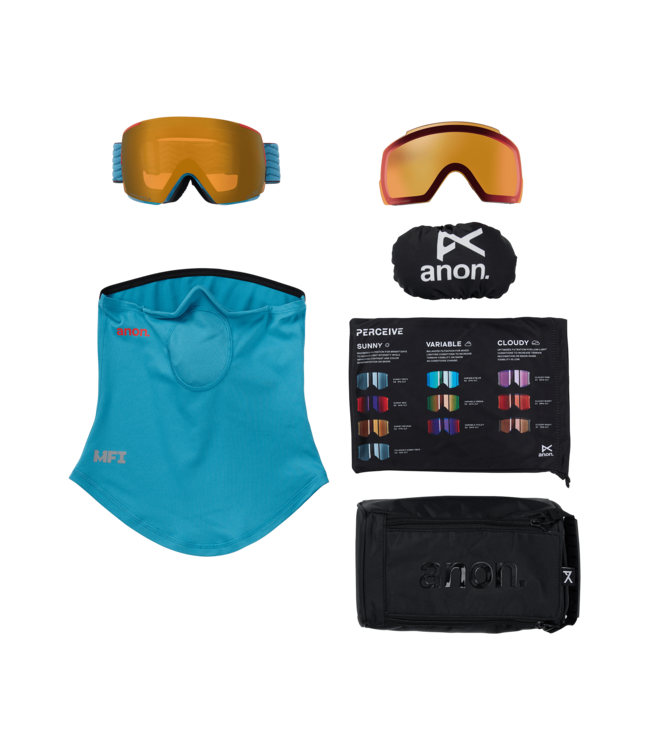 ANON M5 GOGGLE RETRO BLUE w/ SUNNY BRONZE + CLOUDY BURST + MFI 2026