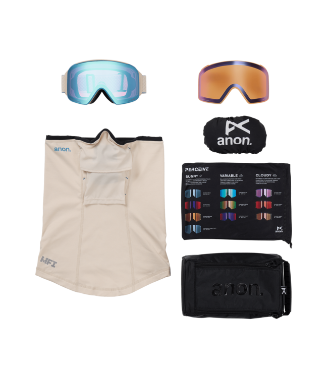 ANON M4S CYLINDRICAL GOGGLE OAT w/ VARIABLE BLUE + CLOUDY PINK + MFI 2026