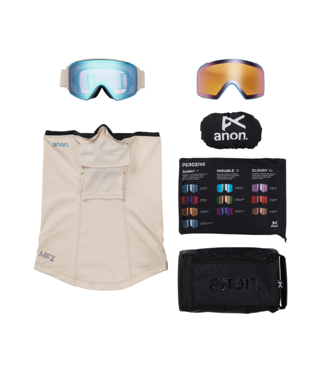 ANON M4 CYLINDRICAL GOGGLE OAT w/ VARIABLE BLUE + CLOUDY PINK + MFI 2026