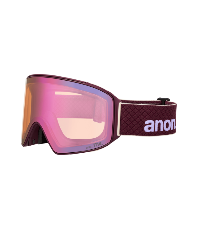 ANON M4 CYLINDRICAL GOGGLE DEEP CHERRY w/ CLOUDY PINK + VARIABLE BLUE + MFI 2026