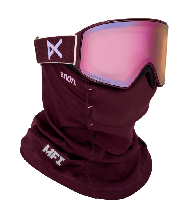 ANON M4 CYLINDRICAL GOGGLE DEEP CHERRY w/ CLOUDY PINK + VARIABLE BLUE + MFI 2026