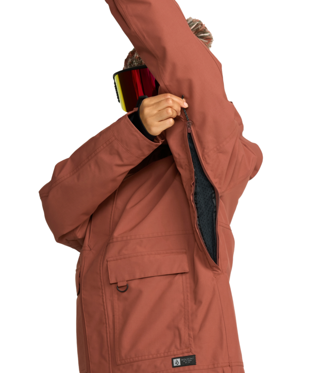 VOLCOM QC CRUISER INSULATED PARKA JACKET HENNA 2026