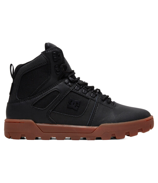 DC MENS PURE HIGH-TOP WR BOOTS BLACK/GUM