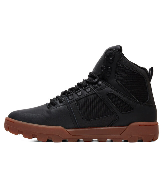 DC MENS PURE HIGH-TOP WR BOOTS BLACK/GUM