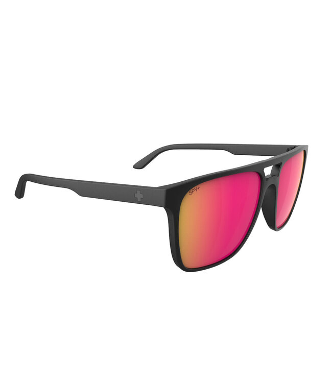 SPY CZAR SOFT MATTE BLACK SUNGLASSES w/ HAPPY GRAY GREEN PINK MIRROR 2026