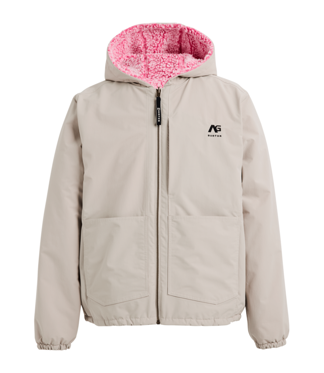 BURTON [AG] SPEAKOUT SHERPA REVERSIBLE JACKET STONE GREY/ PLUSH PINK 2026