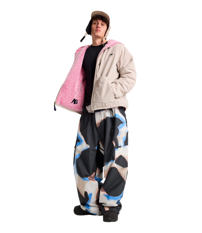 BURTON [AG] SPEAKOUT SHERPA REVERSIBLE JACKET STONE GREY/ PLUSH PINK 2026