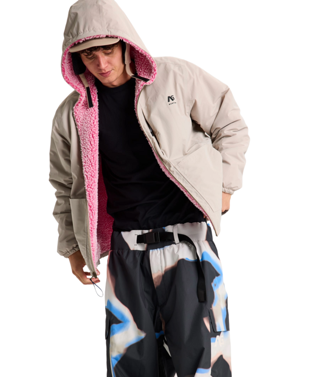 BURTON [AG] SPEAKOUT SHERPA REVERSIBLE JACKET STONE GREY/ PLUSH PINK 2026