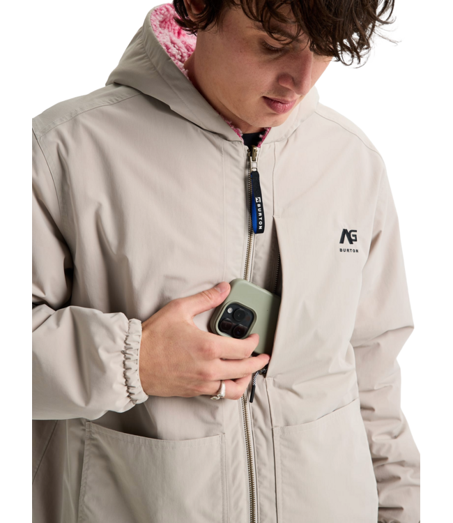 BURTON [AG] SPEAKOUT SHERPA REVERSIBLE JACKET STONE GREY/ PLUSH PINK 2026