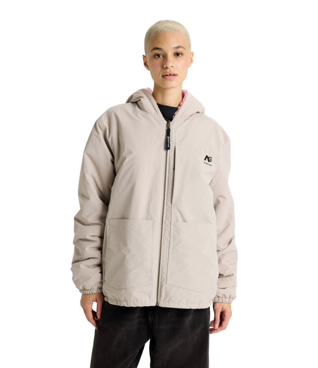 BURTON [AG] SPEAKOUT SHERPA REVERSIBLE JACKET STONE GREY/ PLUSH PINK 2026