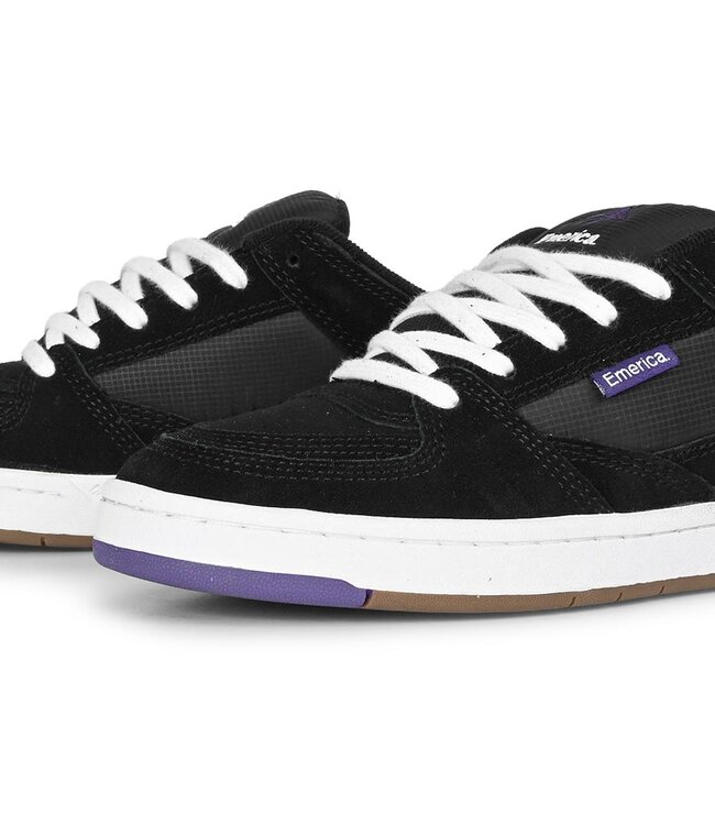 EMERICA MENS MUTE SHOE BLACK/WHITE/GUM