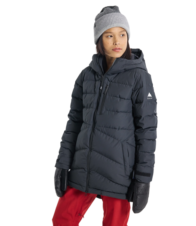 BURTON WOMENS LOYIL DOWN JACKET TRUE BLACK 2025