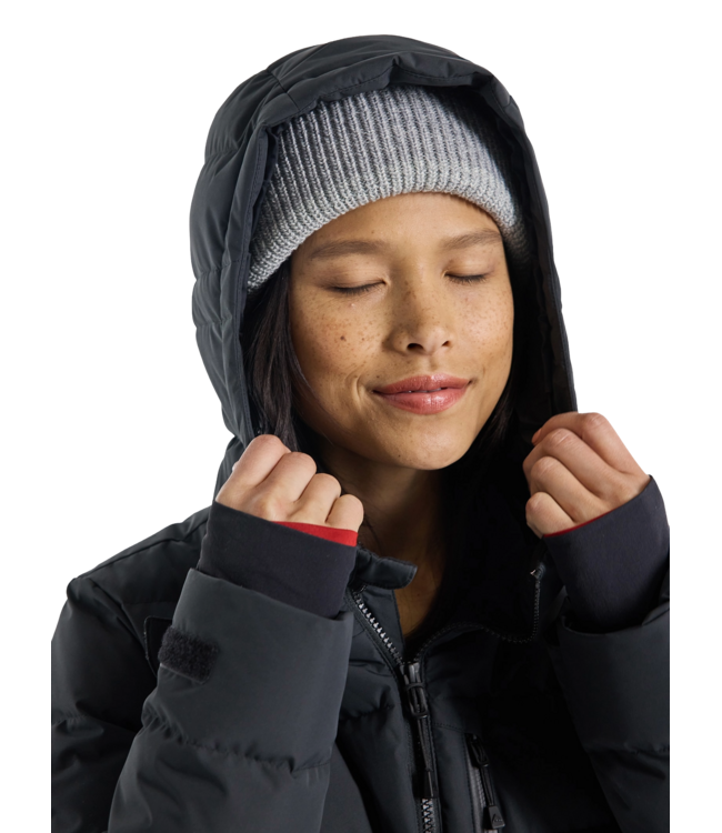 BURTON WOMENS LOYIL DOWN JACKET TRUE BLACK 2025