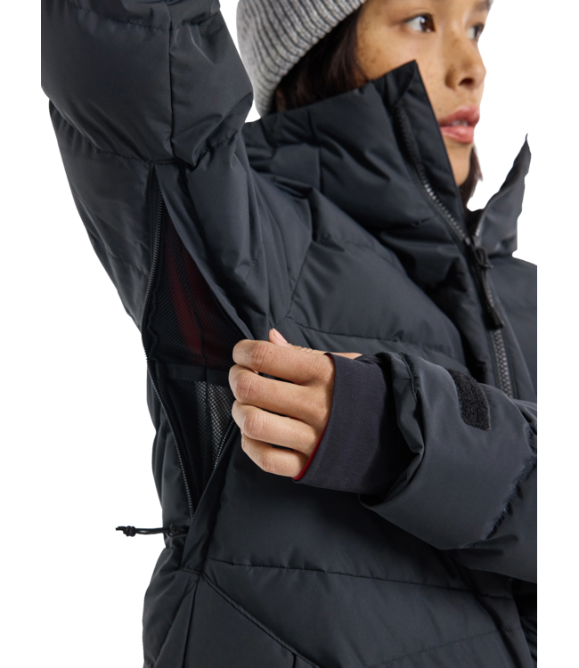 BURTON WOMENS LOYIL DOWN JACKET TRUE BLACK 2025