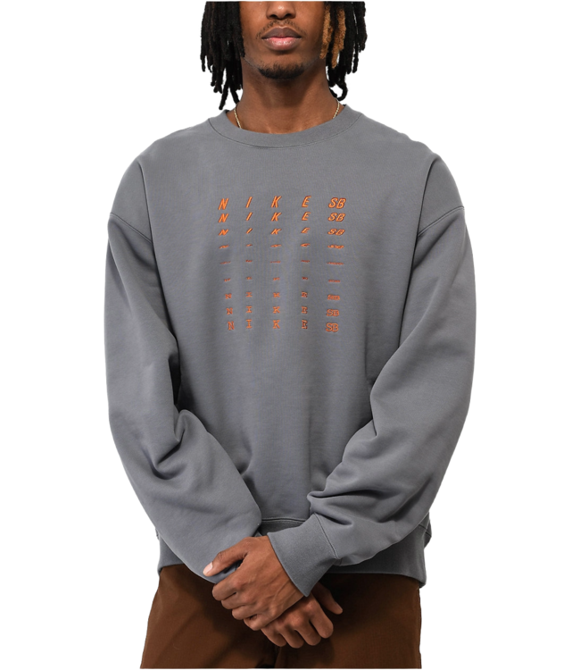 NIKE SB MENS FADE GFX CREW NECK SMOKE GREY