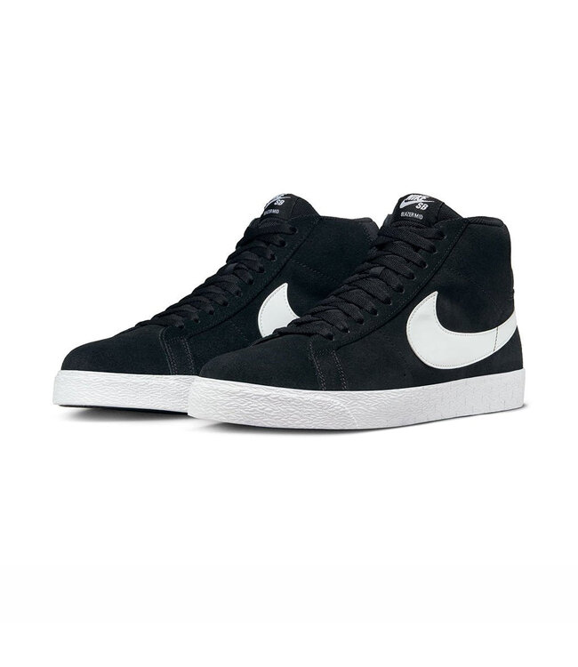 NIKE SB MENS ZOOM BLAZER MID BLACK/WHITE