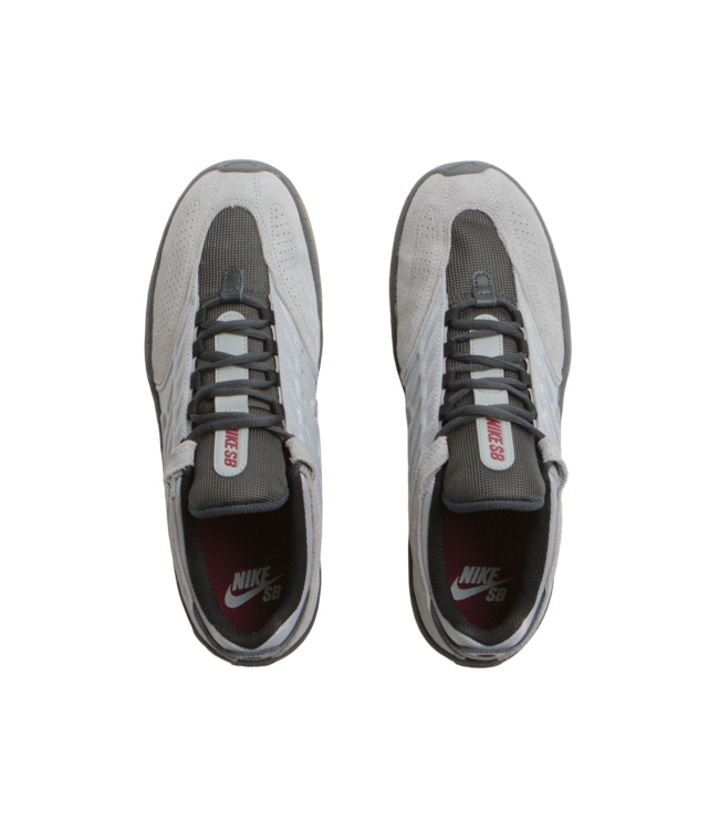 NIKE SB MENS VERTEBRAE SHOE LIGHT SMOKE GREY/DARK TEAM RED