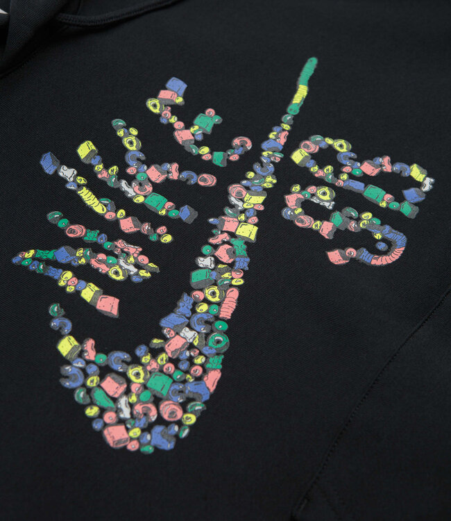 NIKE SB MENS SUGAR HI PULLOVER HOODIE 010 BLACK/WHITE