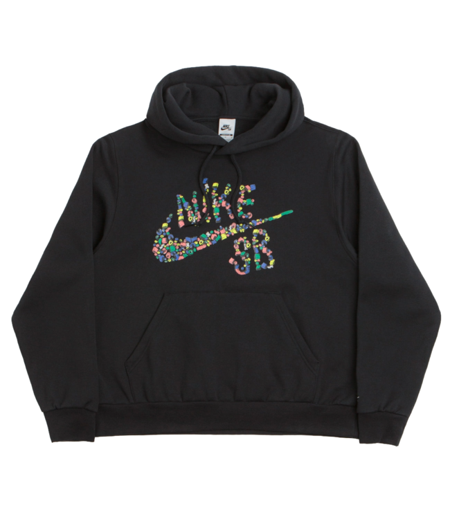 NIKE SB MENS SUGAR HI PULLOVER HOODIE 010 BLACK/WHITE
