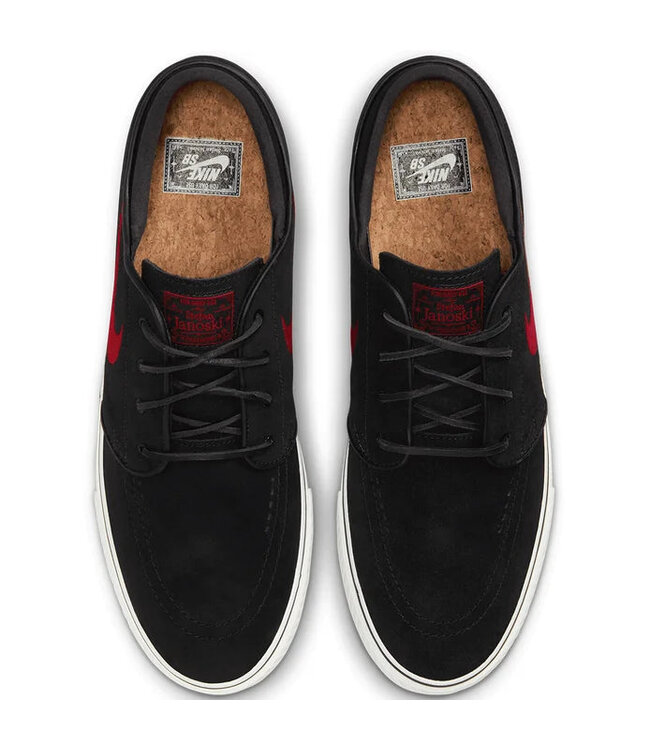 NIKE SB MENS ZOOM JANOSKI OG+ SHOES BLACK/UNI RED/BLACK