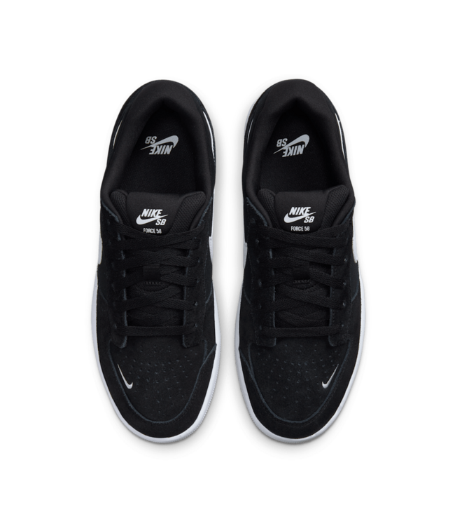 NIKE SB MENS FORCE 58 (001) BLACK/WHITE BLACK