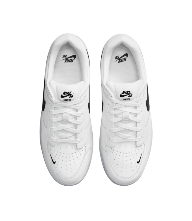NIKE SB MENS FORCE 58 PREMIUM SHOE (100) WHITE/WHITE/WHITE