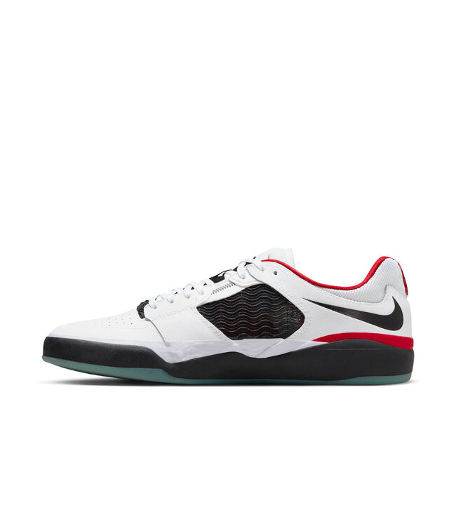NIKE SB MENS ISHOD PREMIUM SHOE (100) WHITE/BLACK-UNIVERSITY RED-BLACK