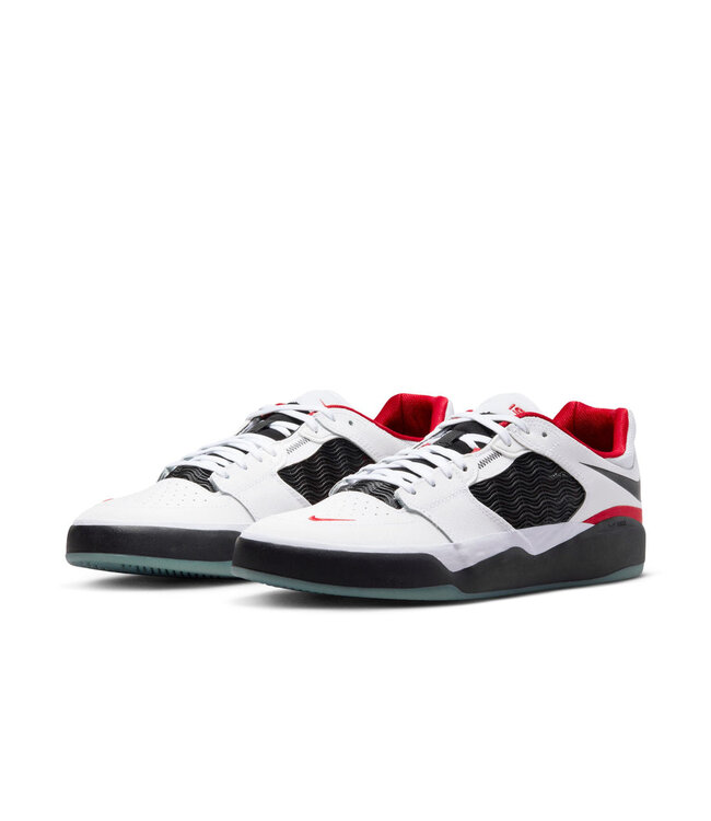 NIKE SB MENS ISHOD PREMIUM SHOE (100) WHITE/BLACK-UNIVERSITY RED-BLACK