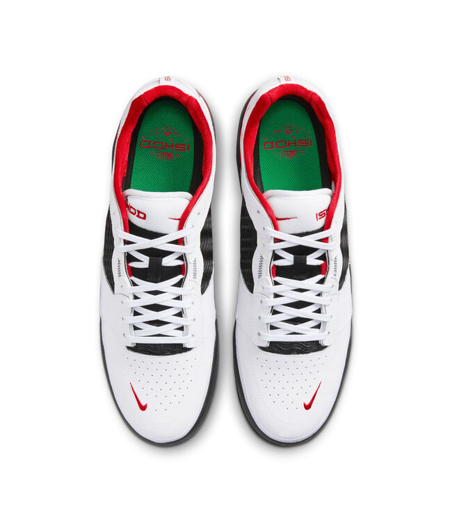 NIKE SB MENS ISHOD PREMIUM SHOE (100) WHITE/BLACK-UNIVERSITY RED-BLACK