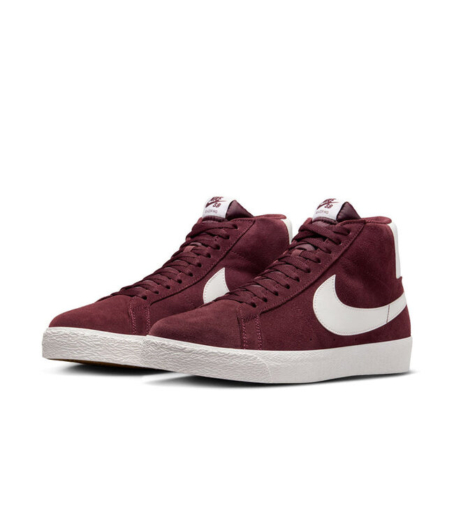 NIKE SB MENS ZOOM BLAZER MID (600) BURGUNDY CRUSH/SUMMIT WHITE