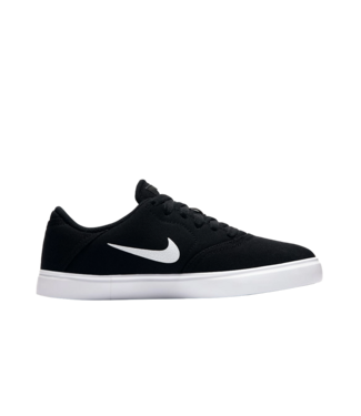 NIKE SB NIKE SB YOUTH CHECK CANVAS (GS) SHOE BLACK/WHITE