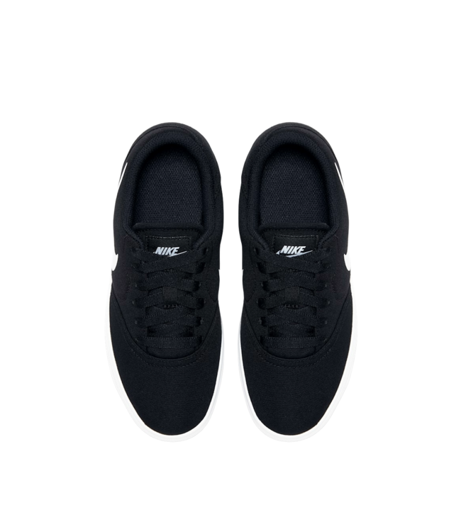 NIKE SB YOUTH CHECK CANVAS (GS) SHOE BLACK/WHITE