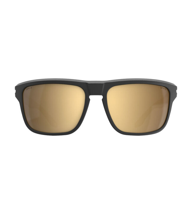 SPY REGION MATTE BLACK SUNGLASSES w/ HAPPY BRONZE GOLD MIRROR