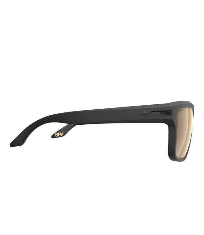 SPY REGION MATTE BLACK SUNGLASSES w/ HAPPY BRONZE GOLD MIRROR