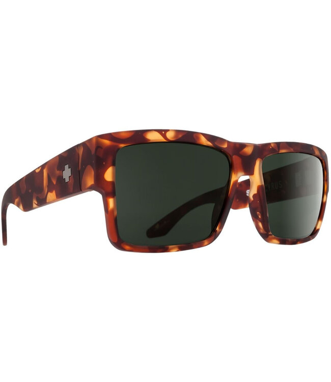 SPY CYRUS SOFT MATTE CAMO TORTOISE SUNGLASSES w/ HAPPY GREY GREEN