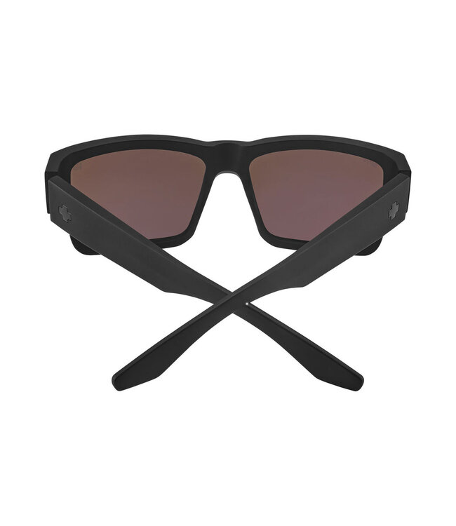 SPY CYRUS MATTE BLACK SUNGLASSES w/ HAPPY BOOST BRONZE POLAR ICE BLUE MIRROR