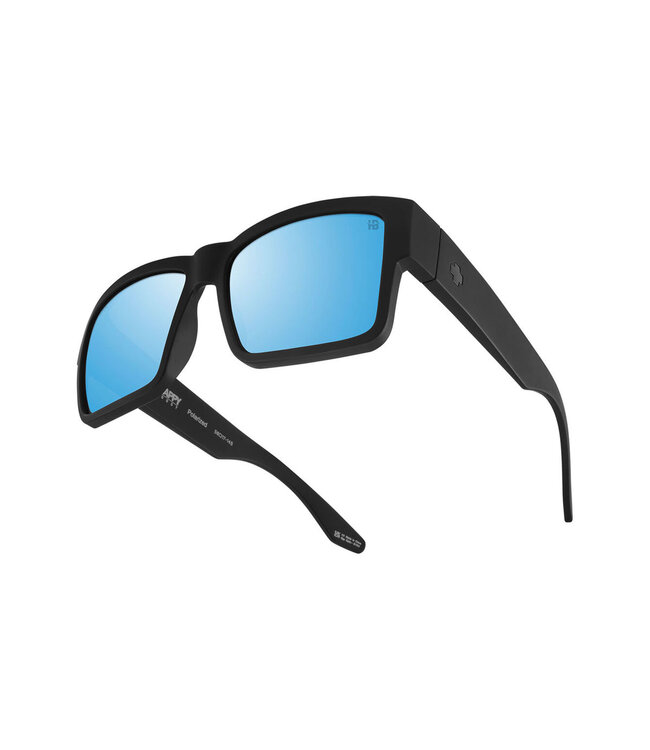 SPY CYRUS MATTE BLACK SUNGLASSES w/ HAPPY BOOST BRONZE POLAR ICE BLUE MIRROR