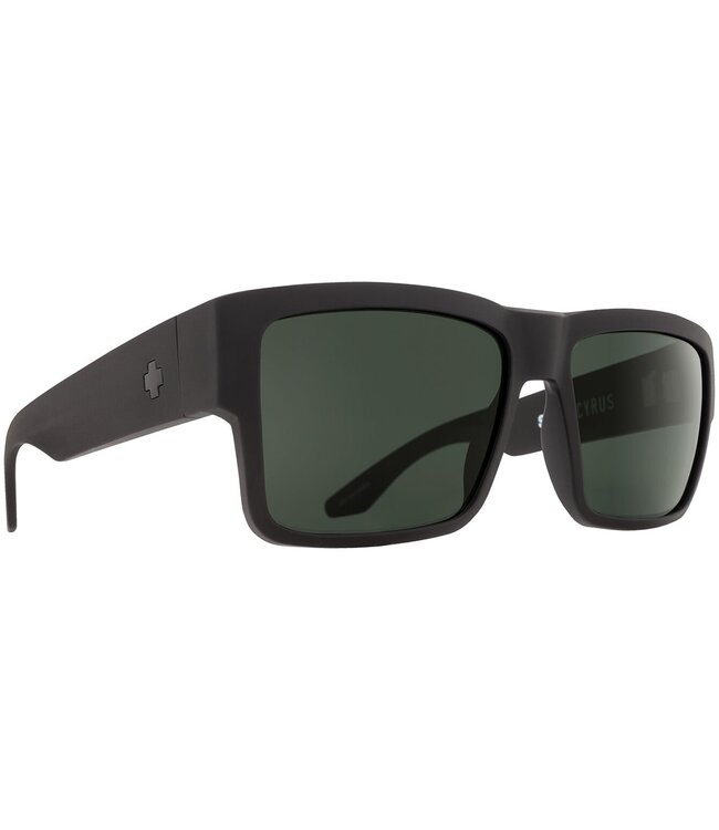 SPY CYRUS MATTE OLIVE SUNGLASSES w/ HAPPY GREY GREEN
