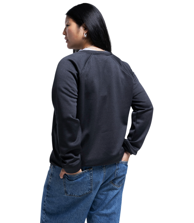 BURTON WOMENS OAK CREW FLEECE TRUE BLACK HEATHER 2024