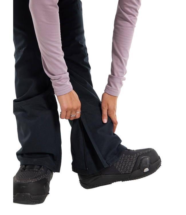 BURTON WOMENS AVALON STRETCH 2L BIB PANTS TALL TRUE BLACK 2024