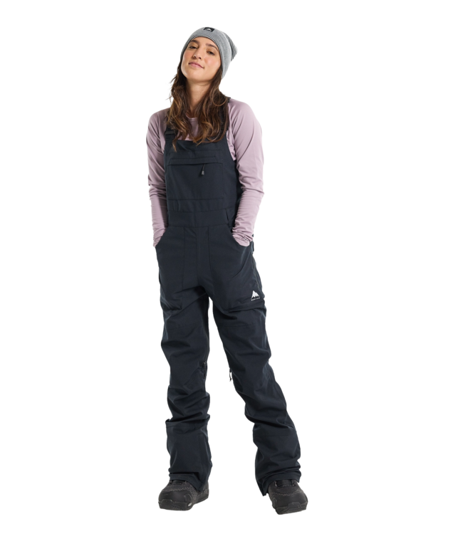BURTON WOMENS AVALON STRETCH 2L BIB PANTS TALL TRUE BLACK 2024