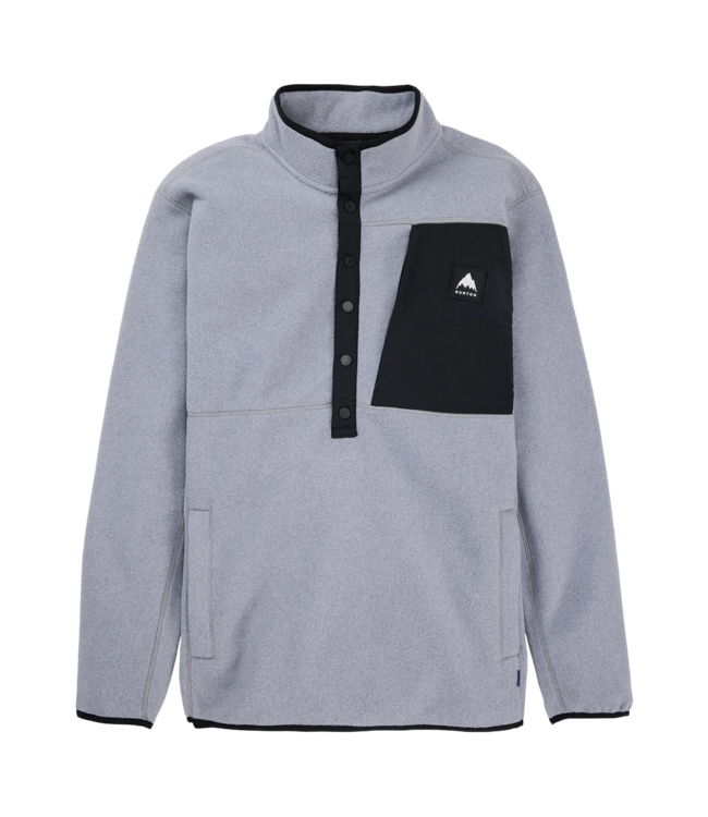 BURTON CINDER HOODED PULLOVER GREY HEATHER 2024