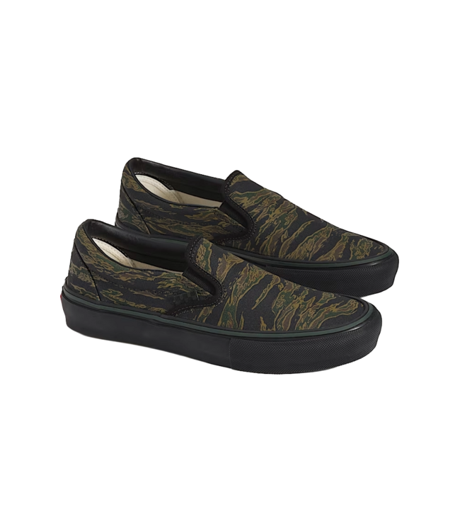 VANS MENS SKATE SLIP ON SHOES FA25 (9L7) TIGER CAMO GREEN/BLACK