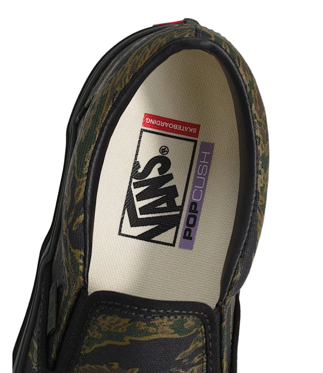 VANS MENS SKATE SLIP ON SHOES FA25 (9L7) TIGER CAMO GREEN/BLACK