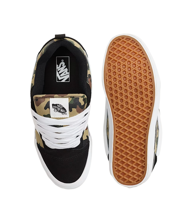 VANS MENS KNU SKOOL SHOES (YJ7) CAMO BLACK/GREEN