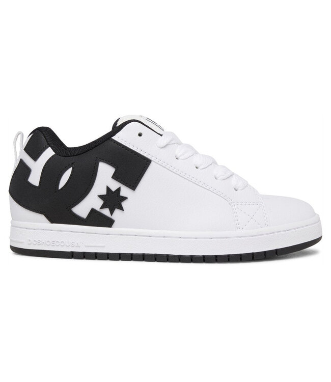 DC MENS COURT GRAFFIK SHOES (WLK) WHITE/BLACK/BLACK