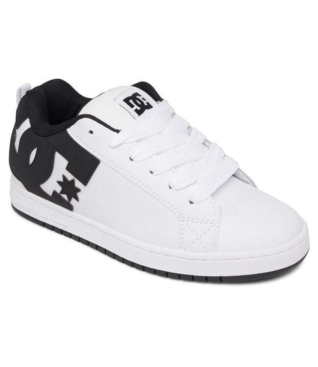 DC MENS COURT GRAFFIK SHOES (WLK) WHITE/BLACK/BLACK
