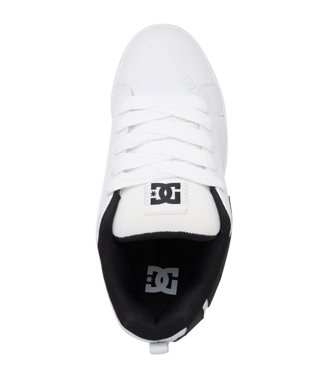 DC MENS COURT GRAFFIK SHOES (WLK) WHITE/BLACK/BLACK
