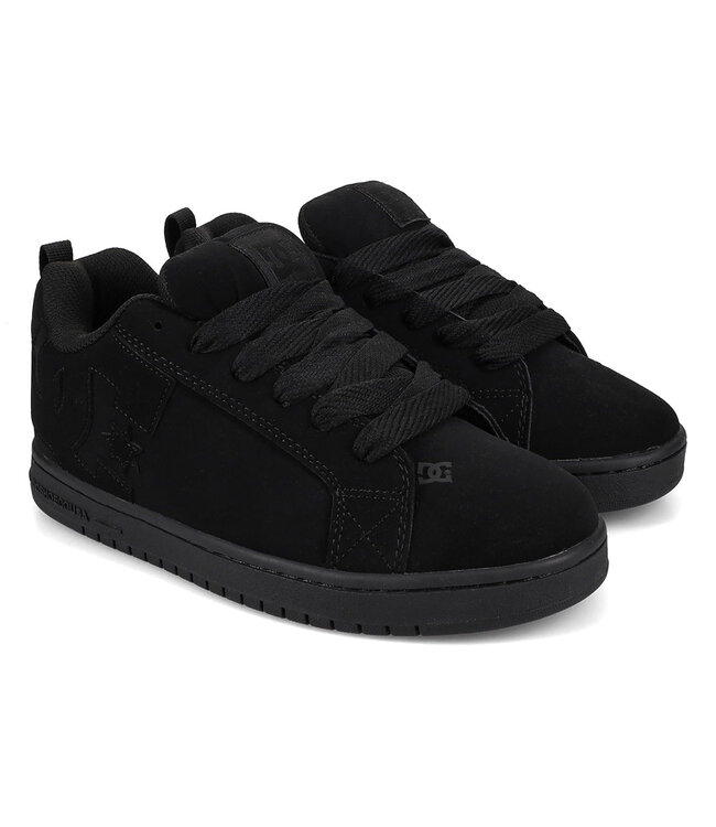 DC MENS COURT GRAFFIK SHOES (3BK) BLACK/BLACK/BLACK