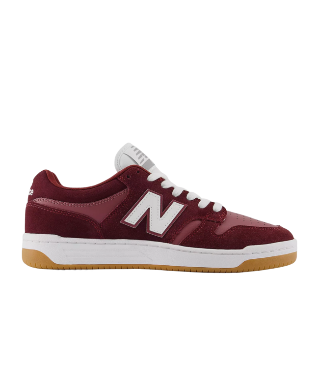 NEW BALANCE MENS NUMERIC 480 SHOES (BEE) BURG/WHITE